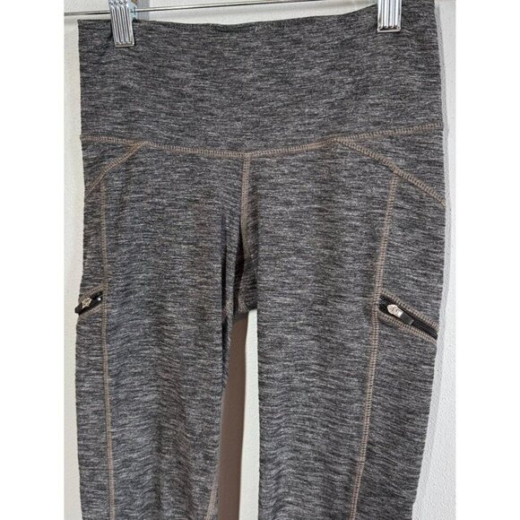 Athleta Womens Dark Heather Gray High Waist Leggings Size XXS Zipper Pockets - Picture 3 of 10
